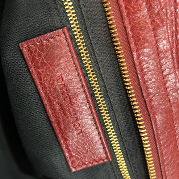 Balenciaga City Bag: Rouge Cerise with Gold Hardware - Picture 13 of 17